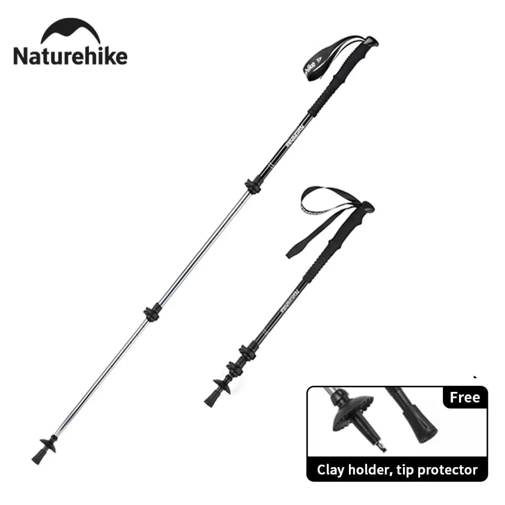 Trekking poles Naturehike with 3 sections Ultralight Trekking poles with high resistance Children's walking poles