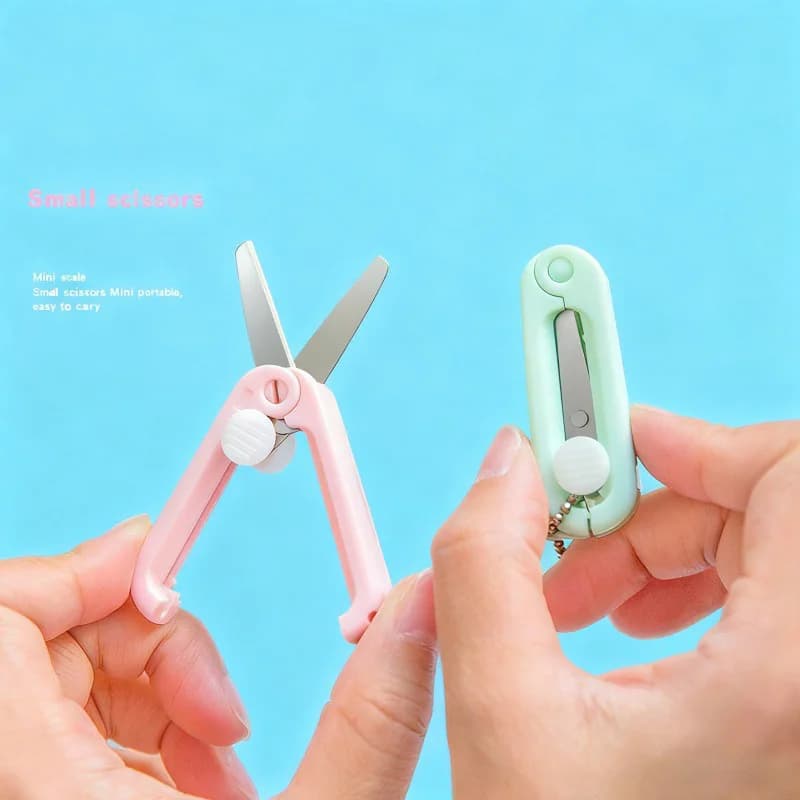 Mini Scissors Creative Wallet for Paper Cutting, Extensible and Foldable Square Tool