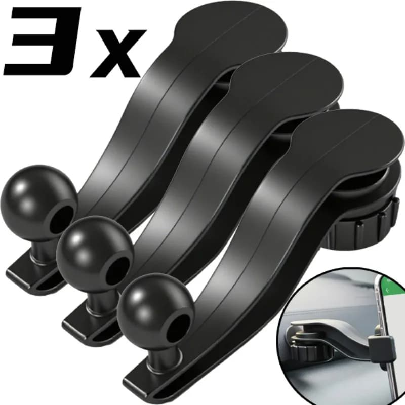 Asta di prolunga per supporto per telefono con doppia testa a sfera per auto, braccio regolabile con rotazione a 360°, supporti da 17 mm, supporto universale per telefono