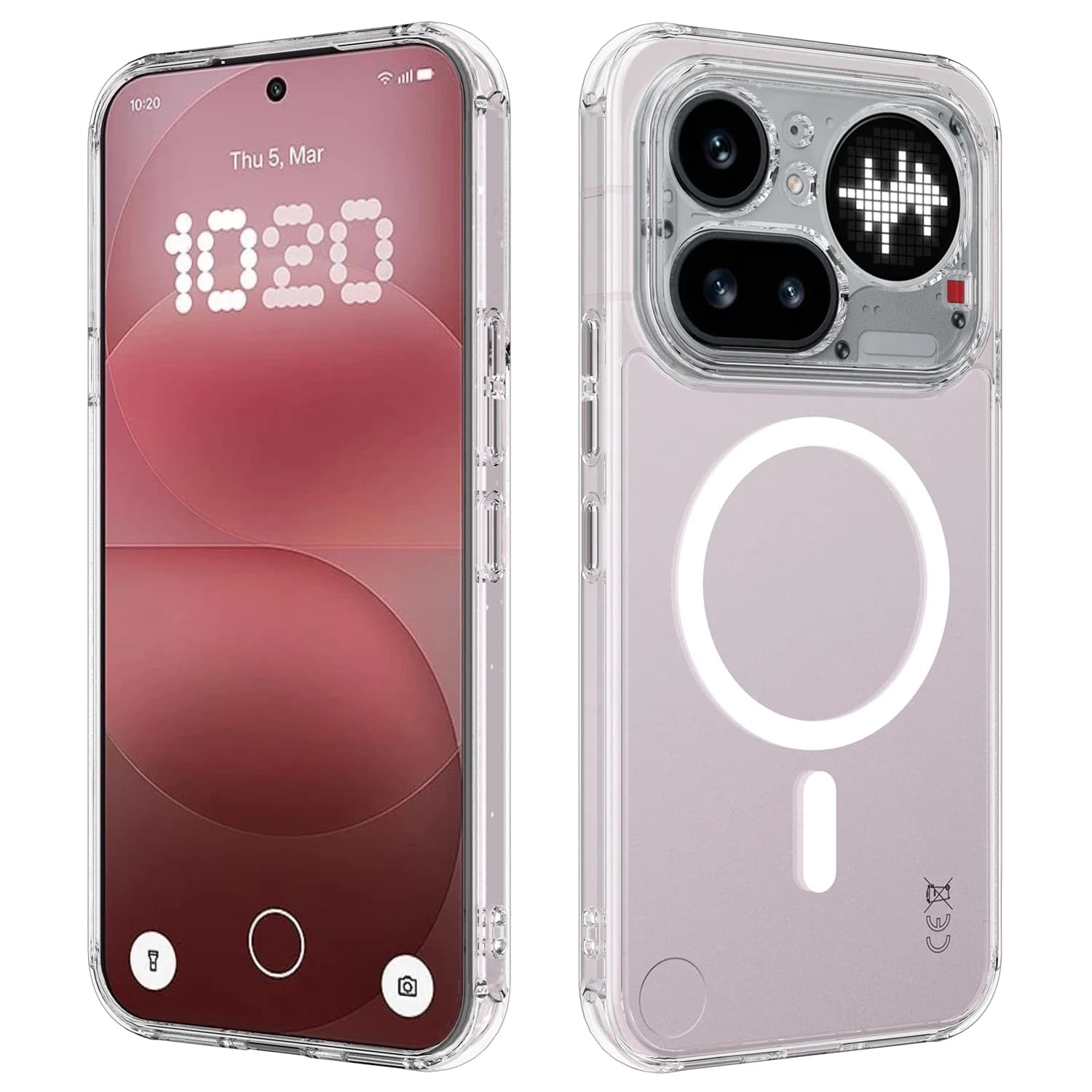 Case For Nothing Phone 4A Pro For Magsafe Magnetic Acrylic Transparent All-wrap PC Hard Cover For Nothing Phone 4A Pro Bumper