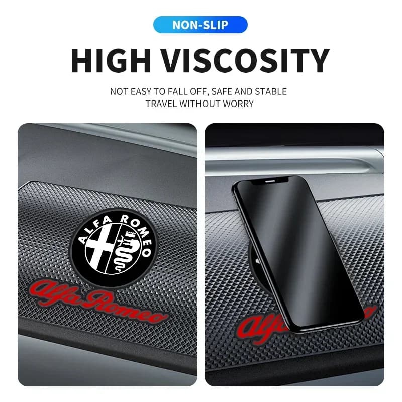 2026 Adesivo Caldo 1PCS Cruscotto Dell'automobile Del Silicone Zerbino Antiscivolo Supporto Del Telefono Pad Anti-skid Per Alfa Romeo Sportiva 156 Stelvio Giulia