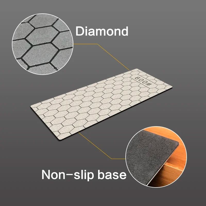 Affilacoltelli diamantato 400 600 1000 120 grit, pietra per affilare, utensili da cucina, pietra per affilare ultrasottile a nido d'ape, a scaglie.