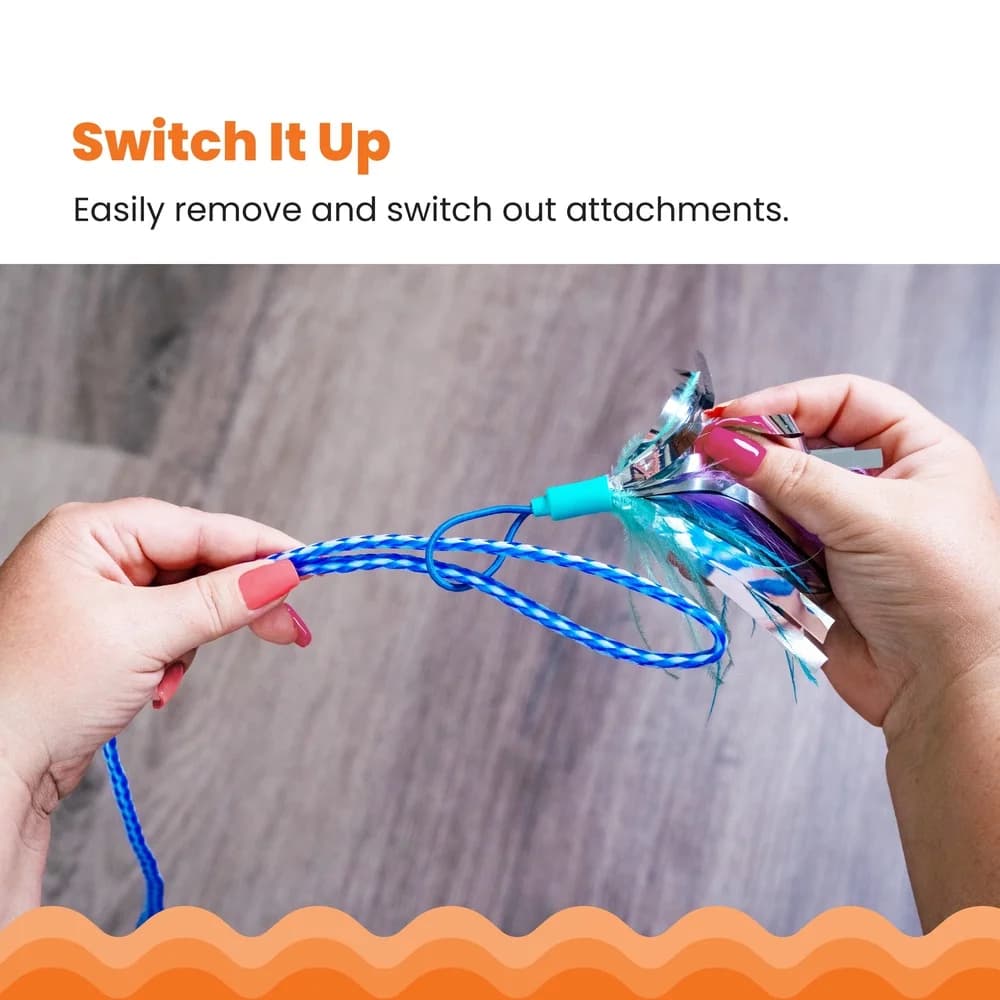 Crosstalk for cats with feathered cat, horny sounds, durable rope, jump games and shutters for indoor cats
