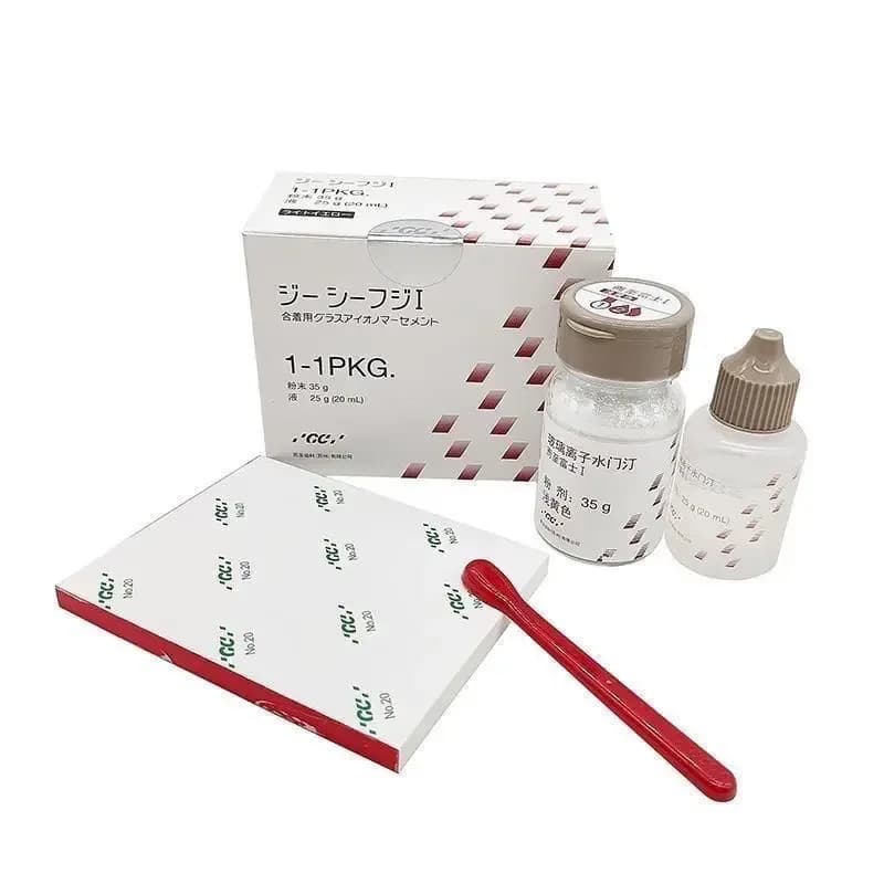 Dental Materials Fuji 1 Glass Ionomer Cement Bonded Porcelain Crown All Ceramic Veneer Oral Material 35g Powder+20ml Liquid