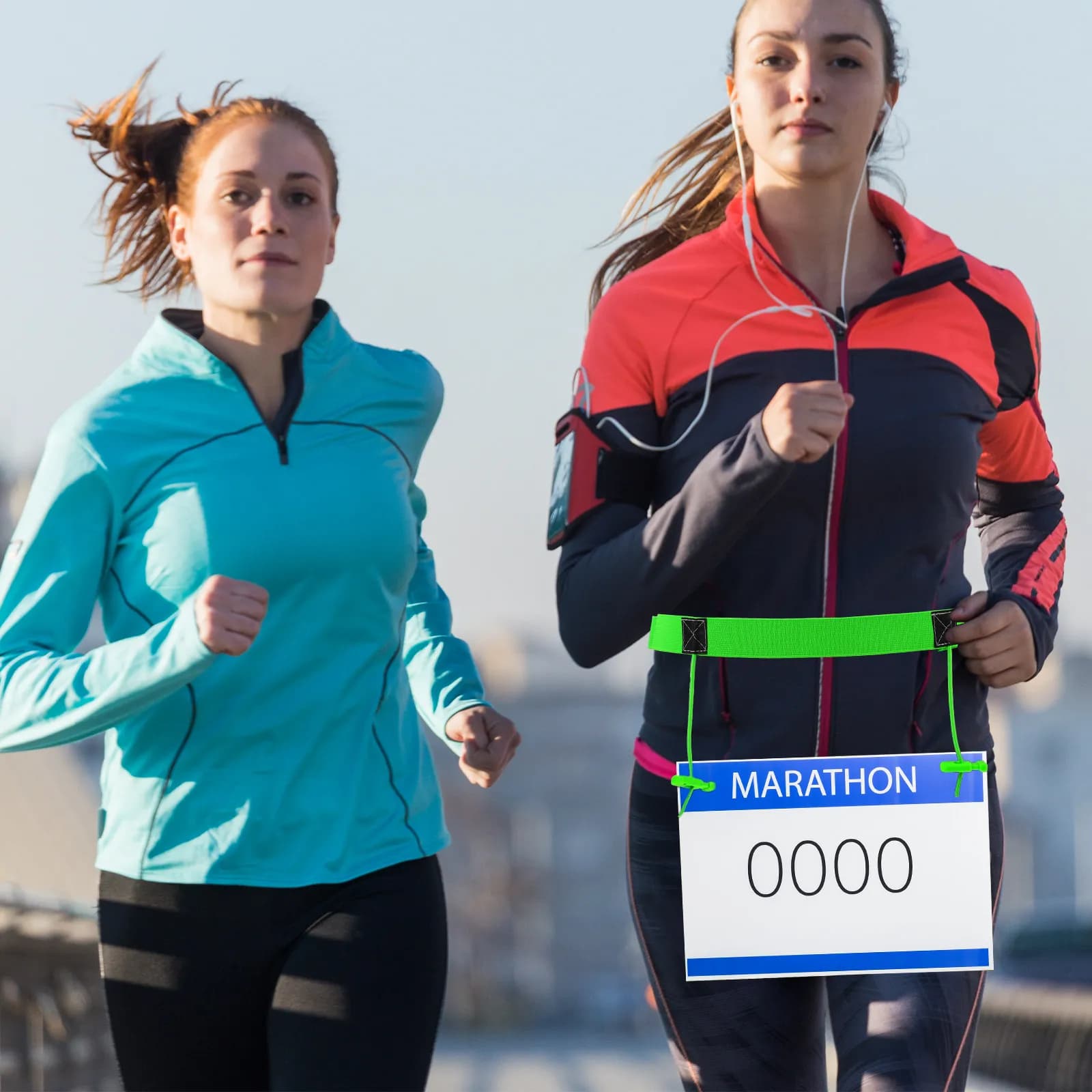Light and reusable racing belt for sports and safety at night