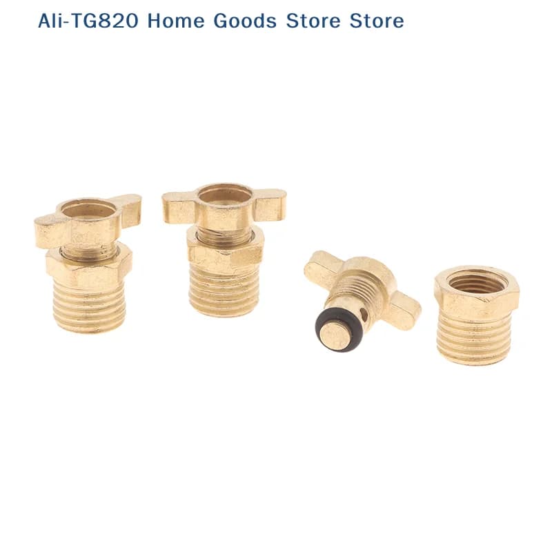 [TG820] Set di 3 valvole di scarico per compressore d'aria in ottone da 1/4, ricambio per compressori a vite, compatibile con utensili per compressori a vite