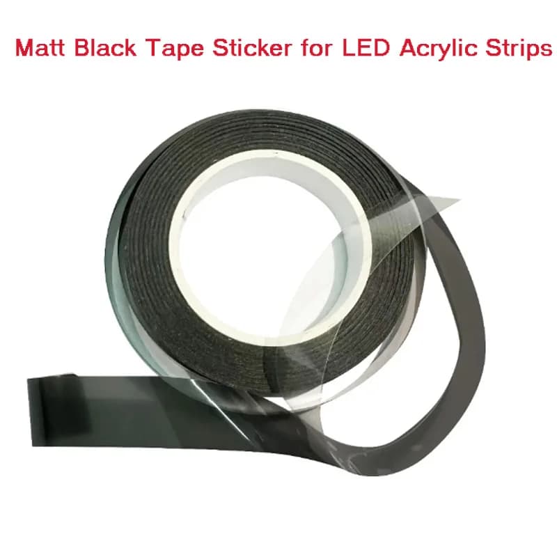For 18 in 1 Led Acrylic Strip Light RGB Symphony Atmosphere Lamp Optic Guide Fiber 25M Traceless Smoke Matte Black Tape Sticker