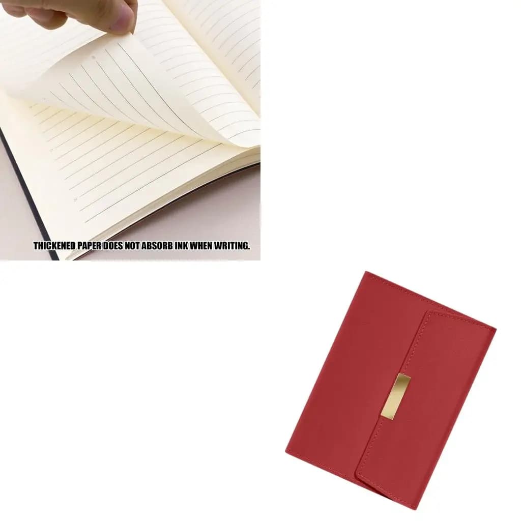 PU Leather Notebook 128 Sheets Lined For Daily Note Taking Journaling 21X15CM