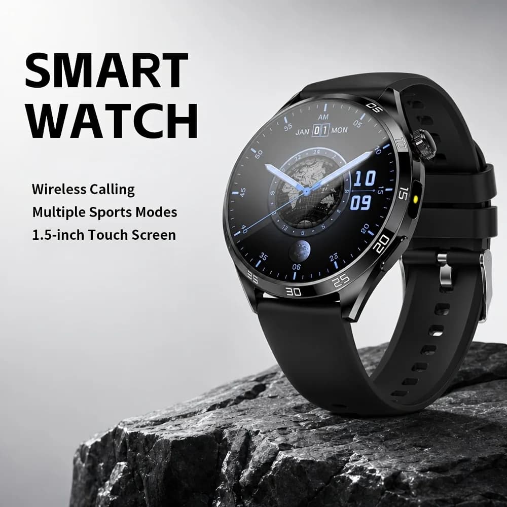 Smartwatch, Wireless Calling, Message Alerts, Self-defined Watch Faces, Multifunctional Sports Mode, Built-in LED Flashlight