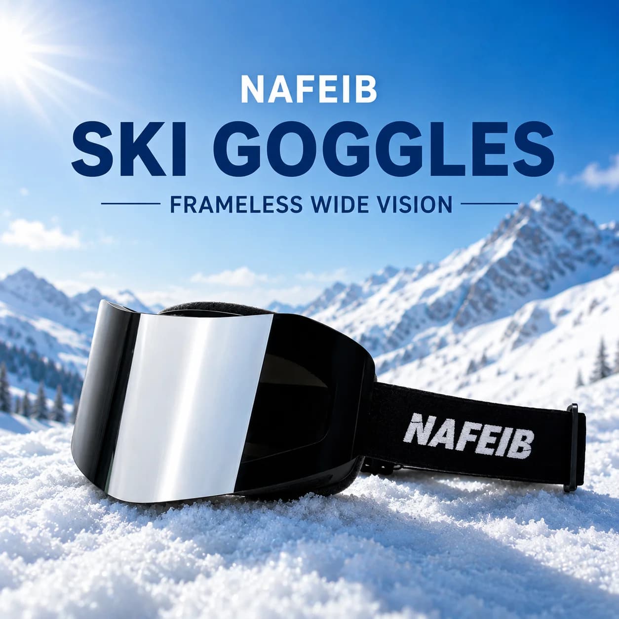 Nuovissimi Occhiali da Sci a Doppio Strato Antiappannamento per Uomo e Donna, Maschera per Sport all'Aperto, Escursionismo, Snowboard e Snowmobile