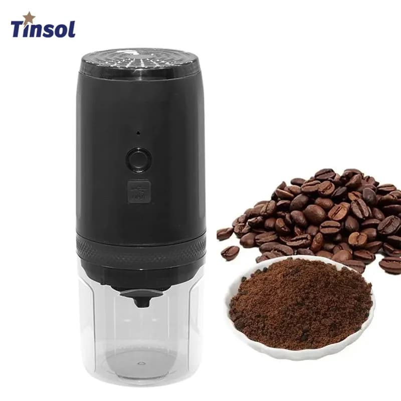 New portable electric coffee grinder wireless small coffee grinder, mini rechargeable coffee maker via USB for home use