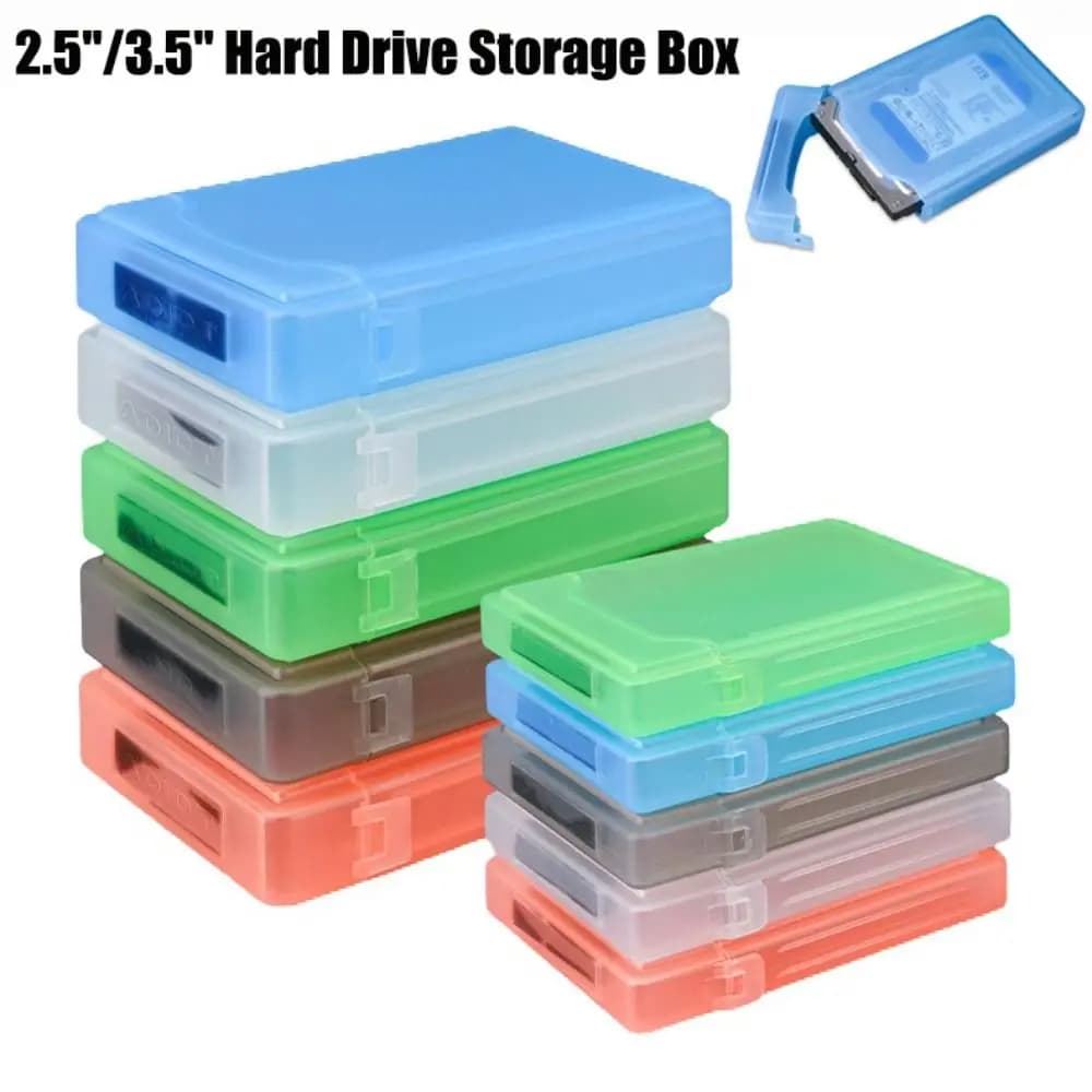 External Box Shockproof HDD Storage Box 2.5 Inch 3.5 Inch Hard Drive Storage Box Plastic External Hard Drive Storage Box