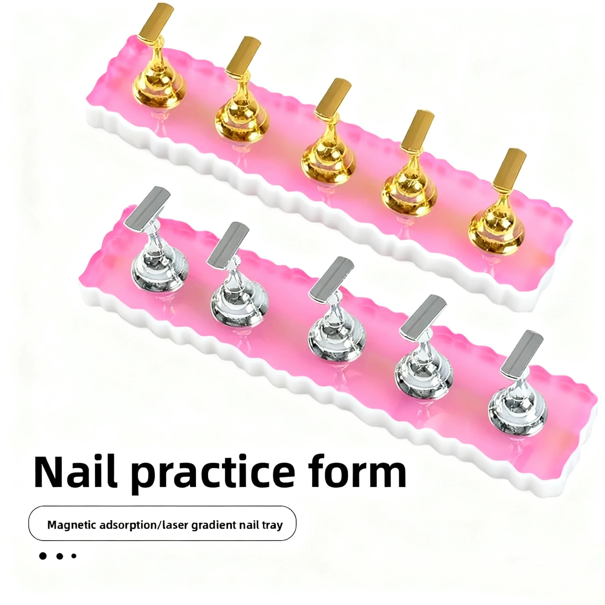 1/2PCS Aurora Fantasy Nail Stand Acrilico Nail Art Display Stand Punte magnetiche per unghie Supporto per pratica per pittura fai da te Unghie Stand