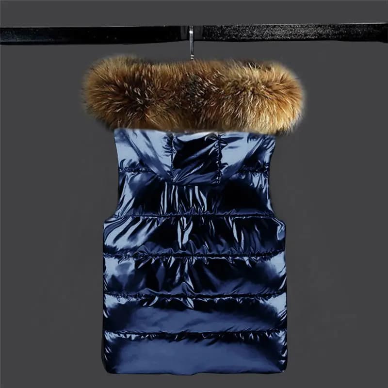 Gilet Invernale Donna 2026, Gilet Senza Maniche Imbottito con Cappuccio, Cappotti in Pelliccia Sintetica, Cardigan Moda Coreana, Nuovo Arrivo all'Ingrosso Economico