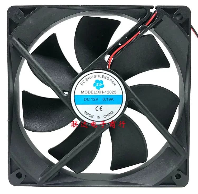 Ventola per Frigorifero Auto XH-12025 12V 0.19A 0.22A 12x12cm, Ventola di Raffreddamento Interna per Frigo Auto