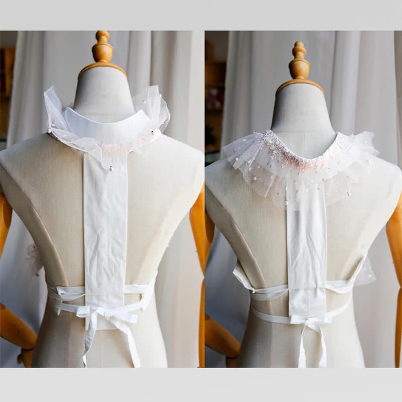 Kimono giapponese Yukata Accessori Elegante colletto in pizzo Jin Colletto finto staccabile Bellezza Yukata All'interno Colletto per accappatoio