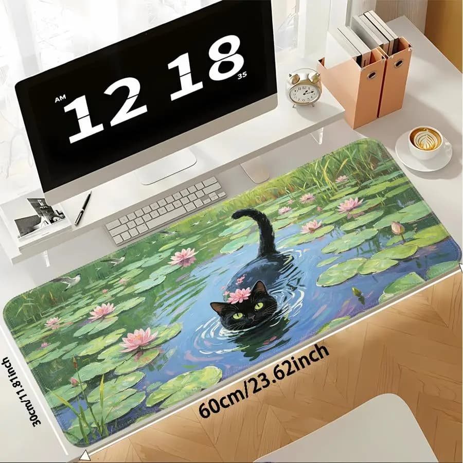 Flower Sea Cat Mouse Pad Keyboard Mouse Pad Computer Laptop Pad Desk accessories Game Console Pad office Pad rubber
