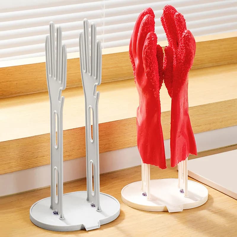 1PC Portaoggetti per guanti da cucina Guanti in gomma Asciugatrice Porta asciugamani Scarico da appoggio Rack di stoccaggio Lavello da cucina Accessori Strumento
