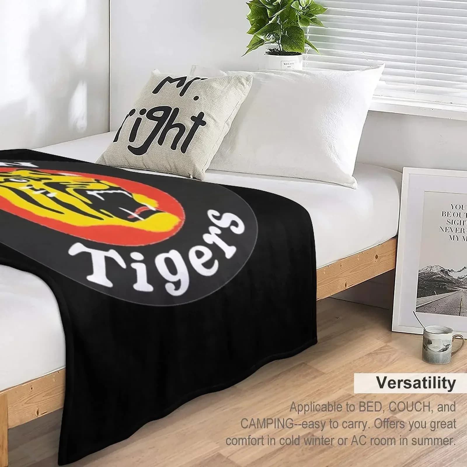 Hanshin Tigers Vintage Baseball Logo 67 Coperta da tiro manga Simpatiche coperte scozzesi