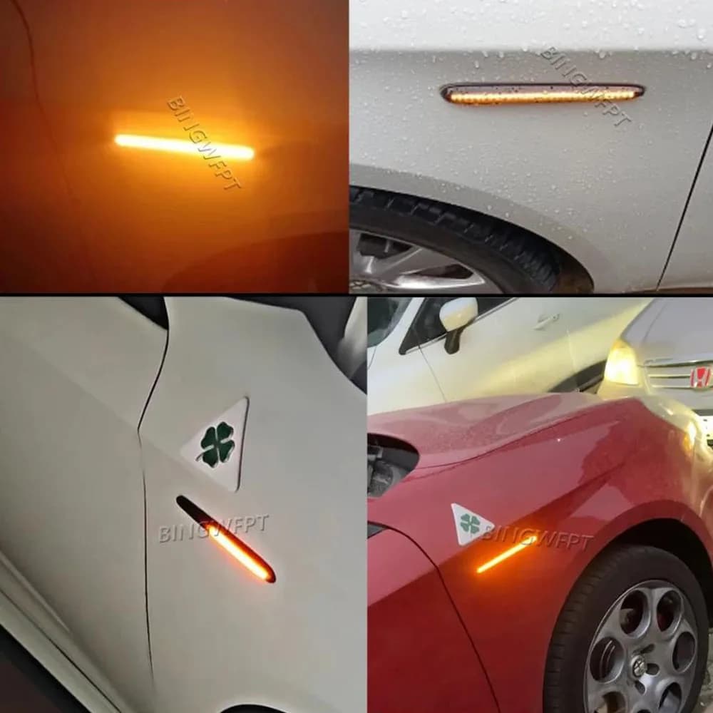 BINGWFPT Indicatori Laterali LED Dinamici, Luci di Direzione a Freccia per Alfa Romeo Giulietta 940 # 50513758 5052294