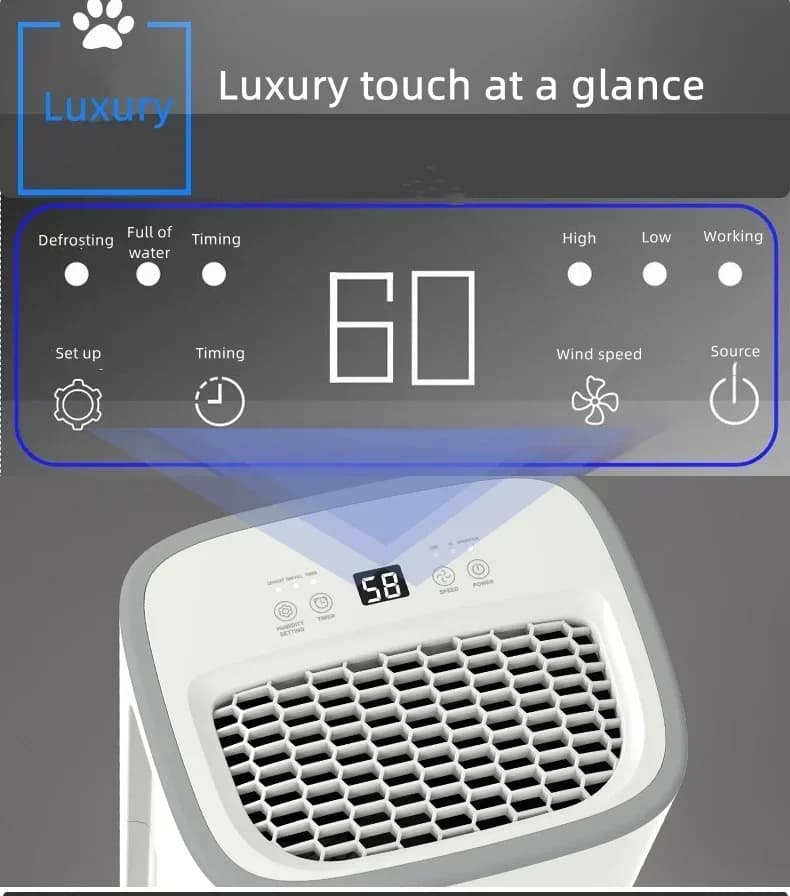 Deumidificatore domestico intelligente per interni in plastica intelligente multifunzione per elettrodomestico 220v