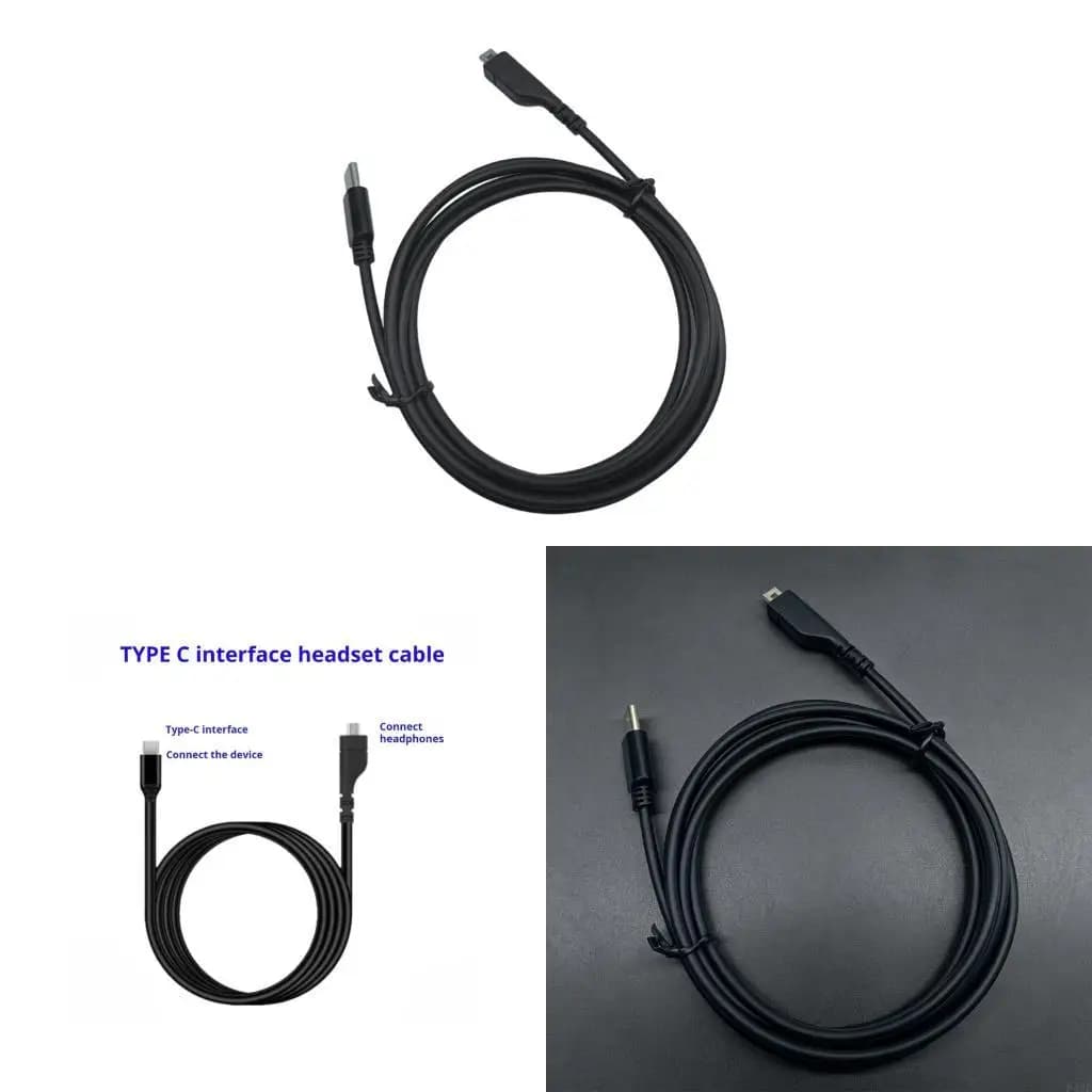 F42D Type C Sound Cable For Gaming Headsets 1.5M Long High Fidelities Sound Transmission