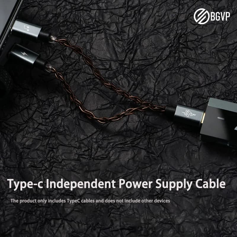 BGVP Type-c Independent Power Supply Cable HiFi Audio Power Cable Suitable for DAC Decoder Converter