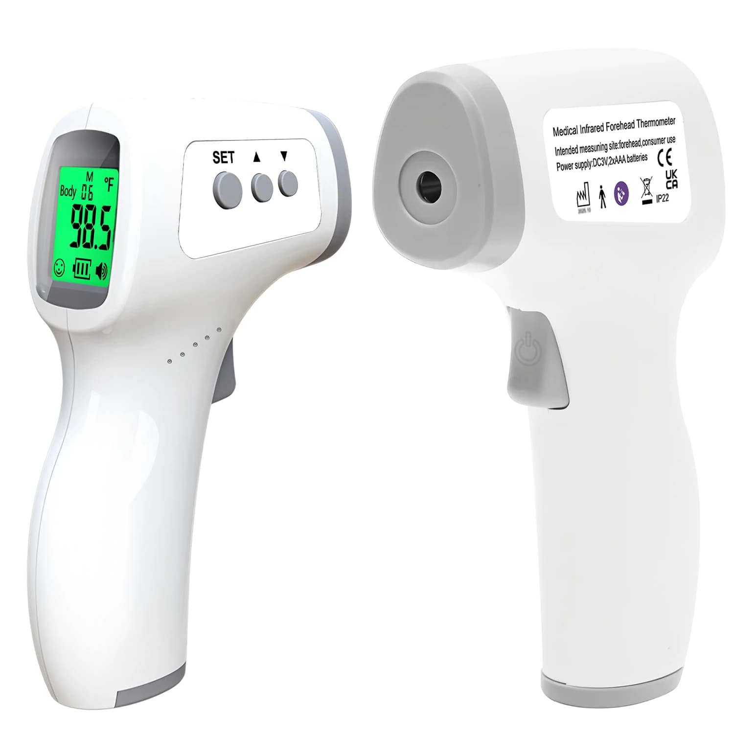 Contactless Auricular Infrared Thermometer - Medical Grade, Quick Reading LCD, Fever Detector for Infants/adults