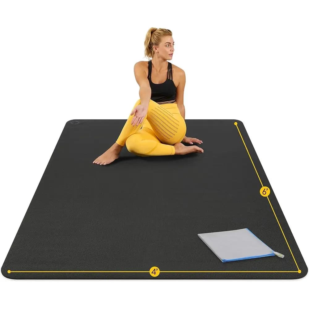 Tappetino Yoga Spesso 6'x4' Ecologico Antiscivolo per Esercizi a Casa e Pavimentazione Premium