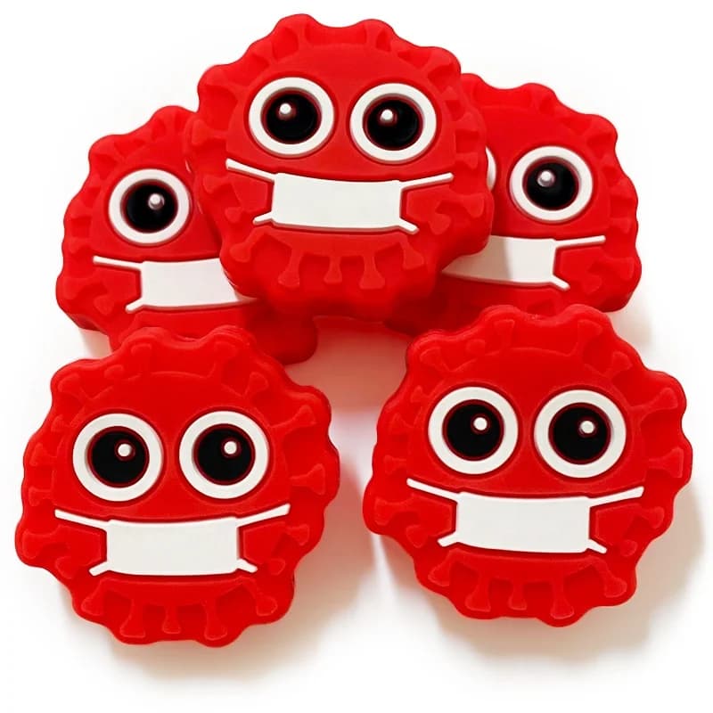 10 pz Del Bambino Del Silicone Perline Focale BPA Libero Perline Mediche FAI DA TE Ciuccio Catena Pinze Bambino Massaggiagengive Giocattoli Creazione di Gioielli Accessori