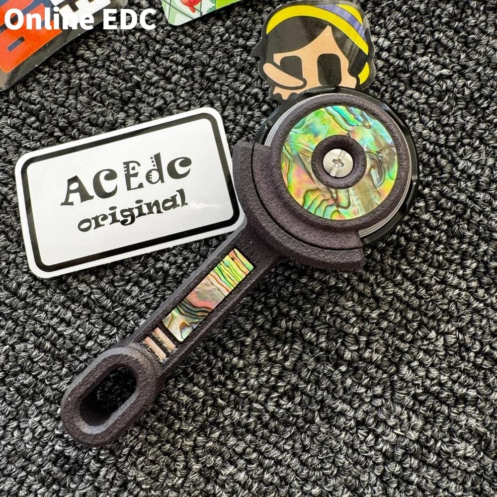 Giocattoli EDC usati ACEdc Disegni originali Shadow Ralder IITitanium Anello nero Spinner Giocattoli agitati per adulti Gadget per alleviare l'ansia