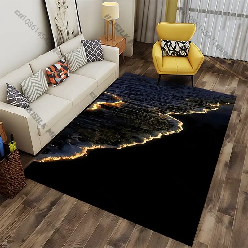 Reflective bright carpet for yoga, decoration for living room, baby mat, tirbino, carpet for games