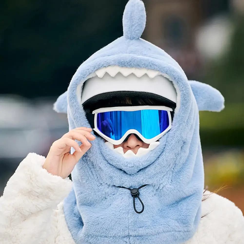 Ski helmet covers winter shark warm and comfortable in soft fleece ski head warmer outdoor cycling winter 2025