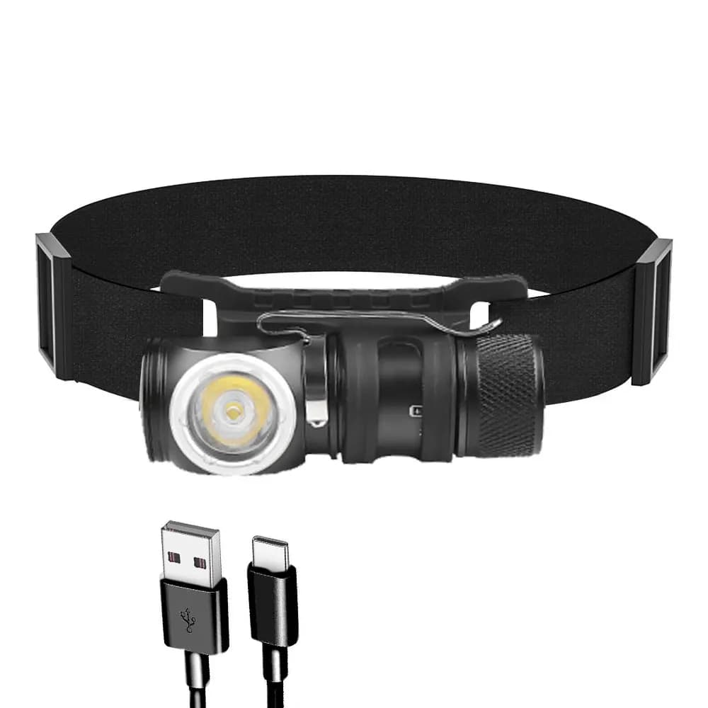 Tipo-C USB led Magnete Clip lampada frontale Pesca 16340 faro Torcia Caccia Flash lampada da campeggio Faro Torcia elettrica testa luce