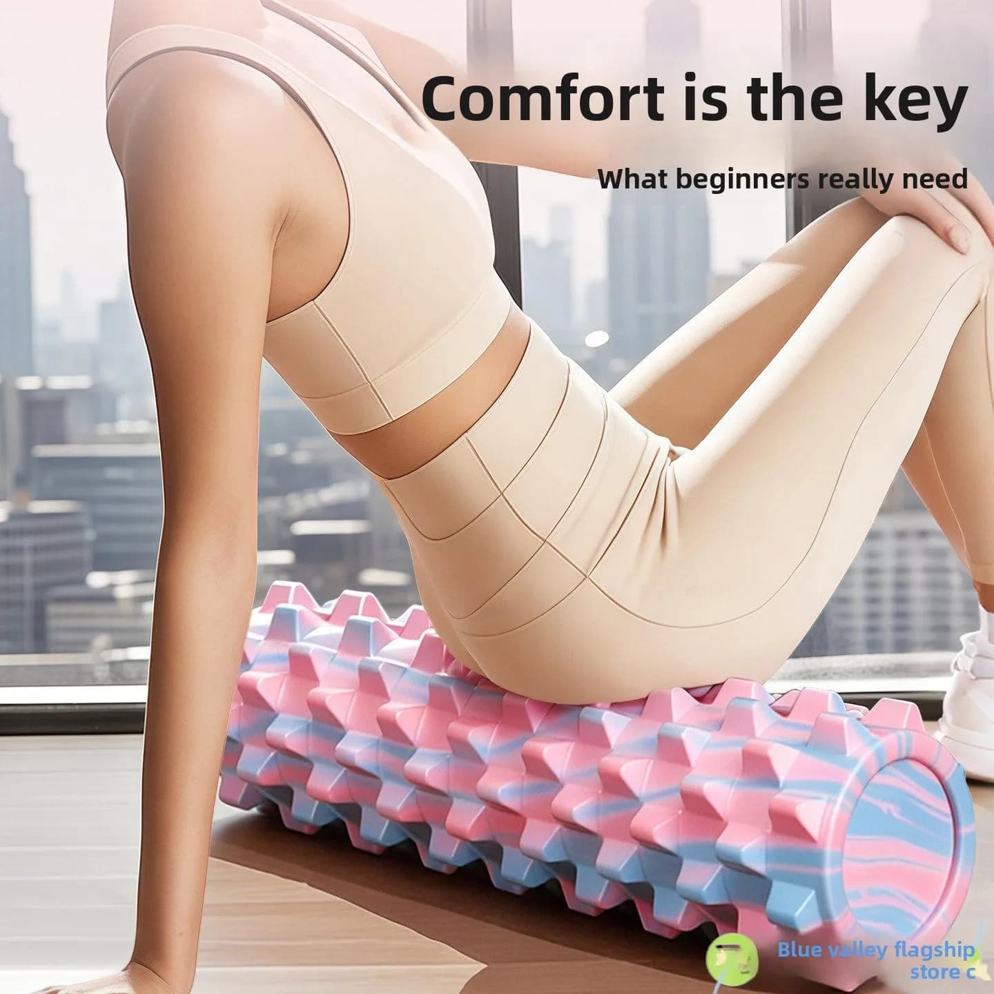 Muscle Relaxation Foam Roller, Professional Stretching, Leg Brushing, Sports Massage, Fitness and Yoga Equipment, Wolf Tooth Bar