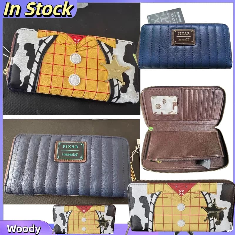 In Stock Genuine Toy Story Woody Sheriff Long Wallet Cartoon Anime Peripheral Character Wallet Card Fan Collection Gift