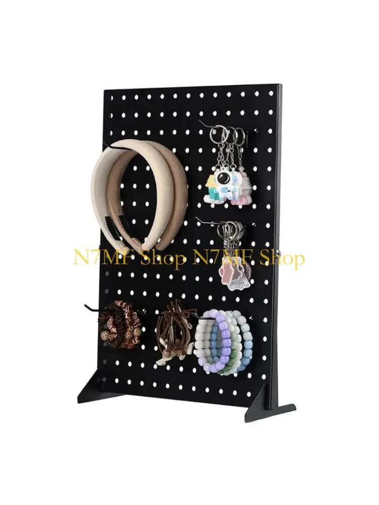 N7MF Semplice espositore per gioielli in ferro Minimalista per gioielli in metallo Supporto per stand Accessori efficienti