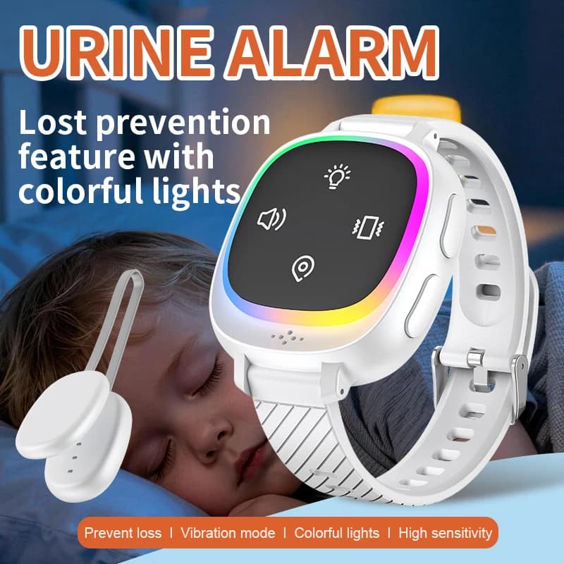 Nuovo Allarme per Enuresi Infantile Wireless Ricaricabile USB Portatile Indossabile con Vibrazione per Bambini, Adulti e Neonati