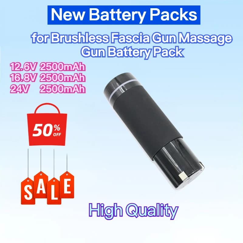 12.4 V/16.8 V/24 V New Batteries for Brushless Strap Gun Massage Gun Silent Electric Battery Collo Mask Massage 18650