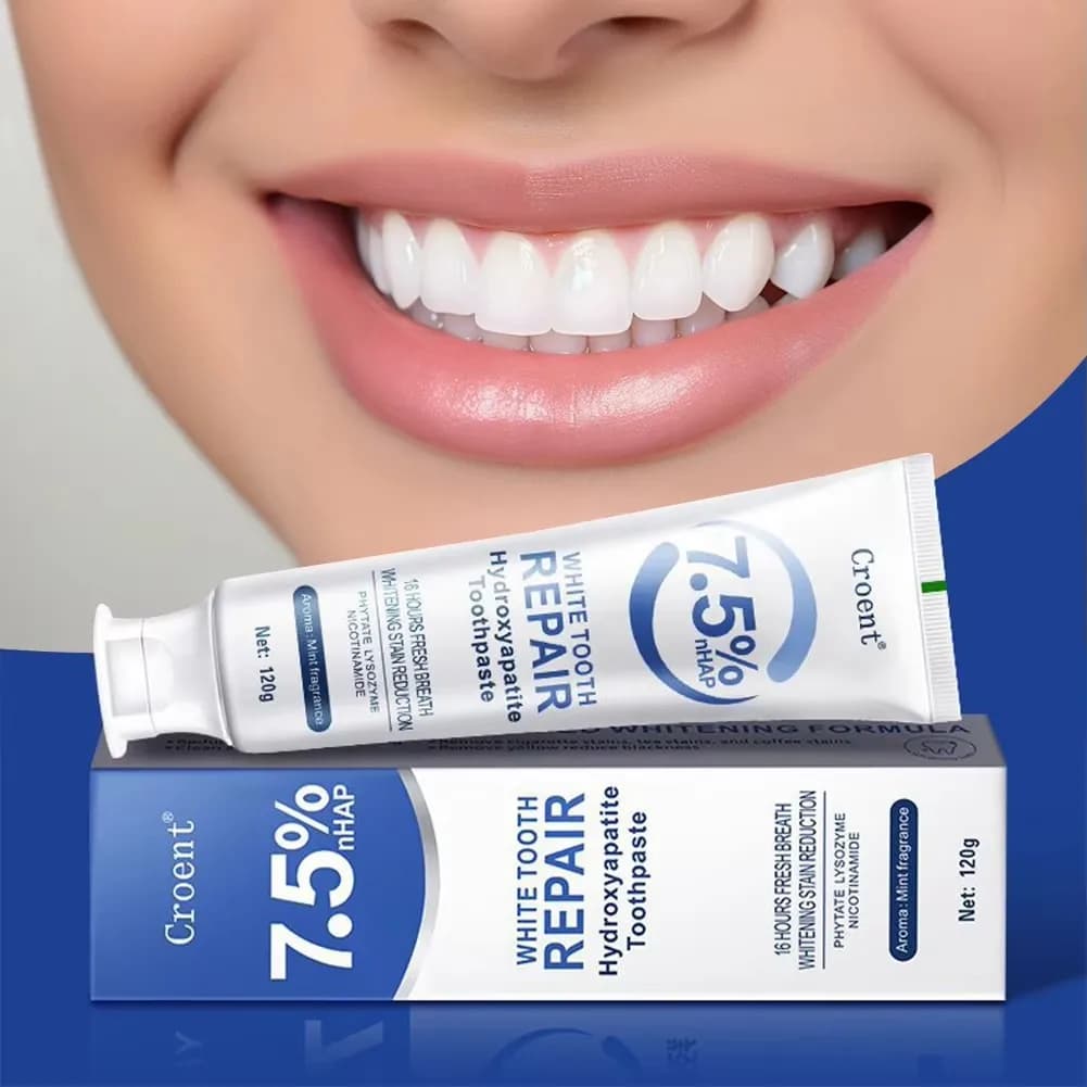 1-3 pz. Dentifricio Sbiancante con Idrossiapatite: Protegge la Salute delle Gengive, Rimuove la Placca, Elimina l'Alito Cattivo, Pulizia Profonda, Denti Più Luminosi