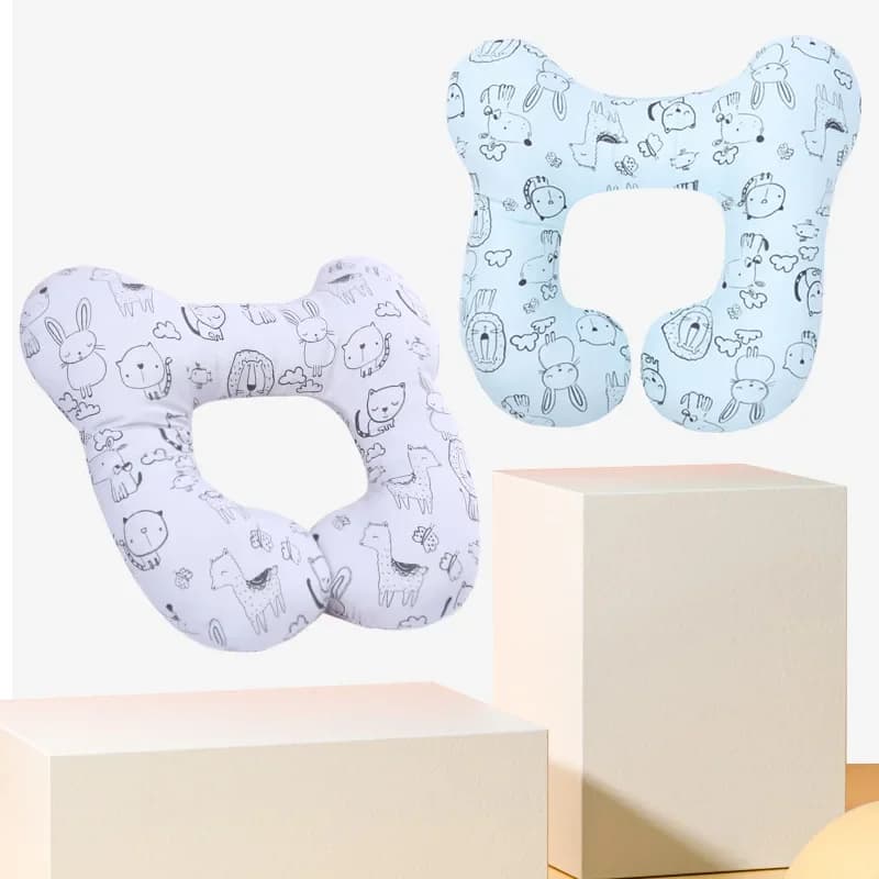 Passeggino Cuscino Testa Bambini Cartone animato Protezione per il collo a forma di U Cuscino Seggiolino auto per neonato Cuscino poggiatesta per dormire Supporto per il collo