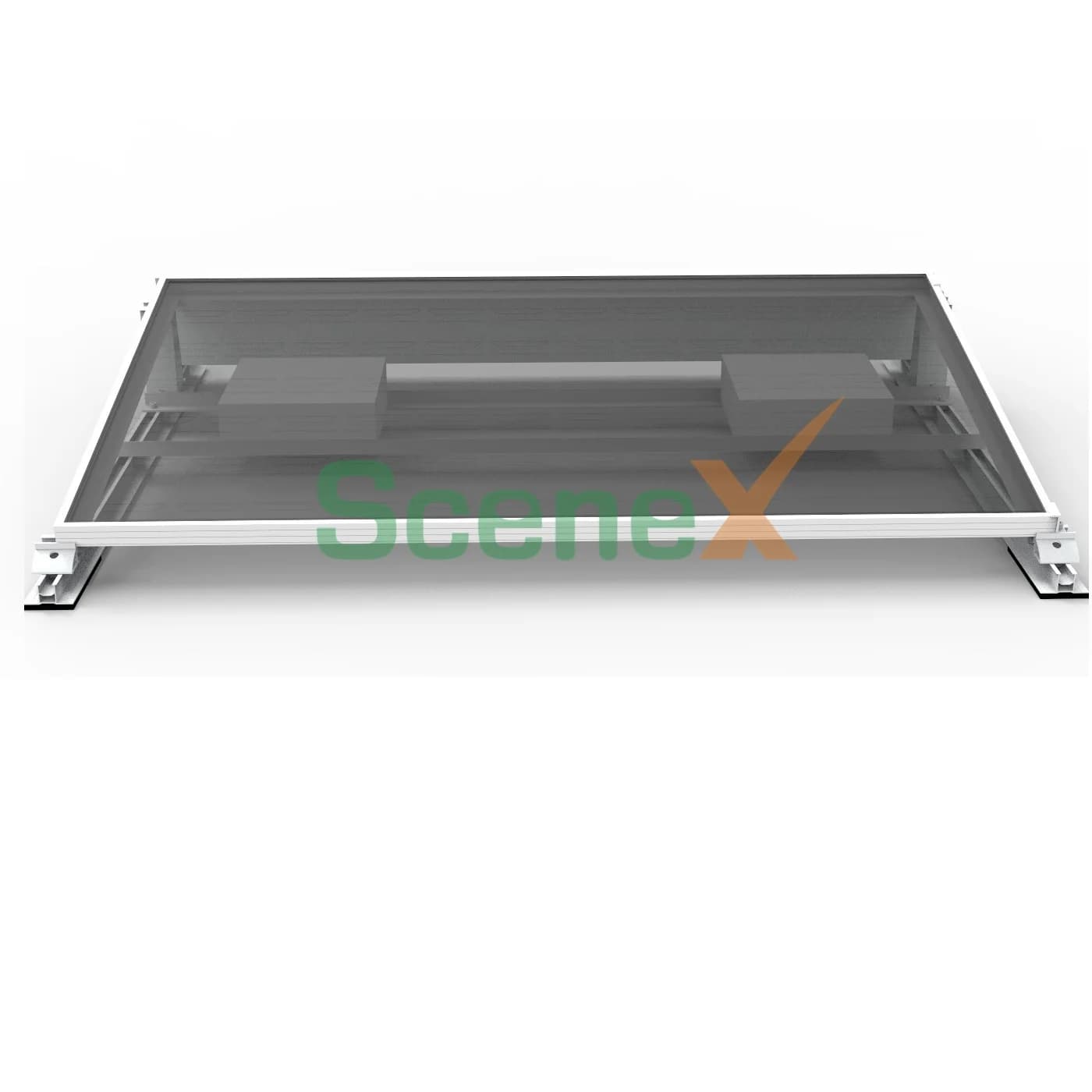 Staffa di Montaggio per Pannelli Solari EAST&WEST con Base Antiscivolo in HDPE, Senza Penetrazione, per Tetto Piano, con Zavorra, per Piccoli Kit Fotovoltaici