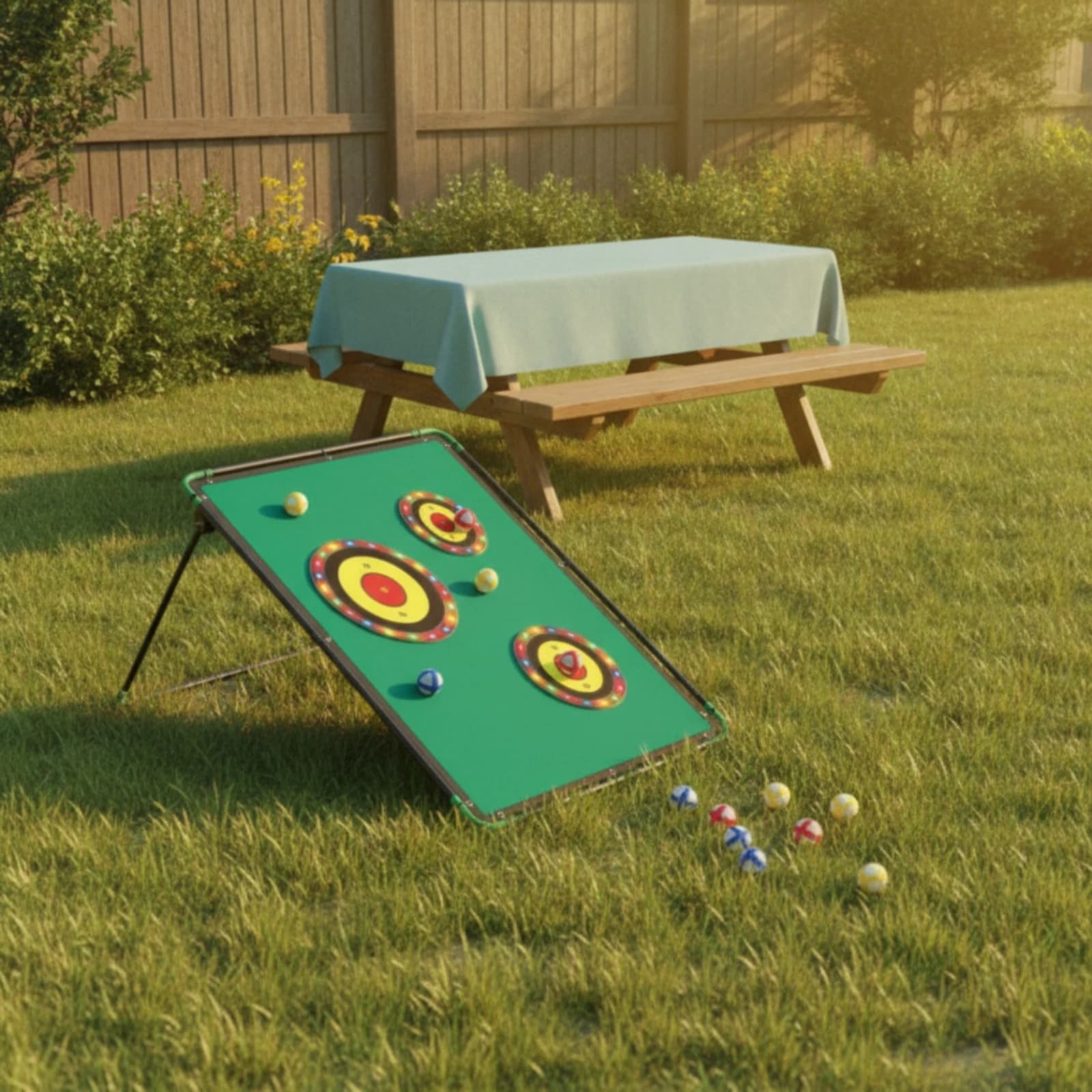 Rectangular Target Board Metal Frame Double-Sided Golf Target Set Golf Chipping Board Cylindrical Iron Support for Practice