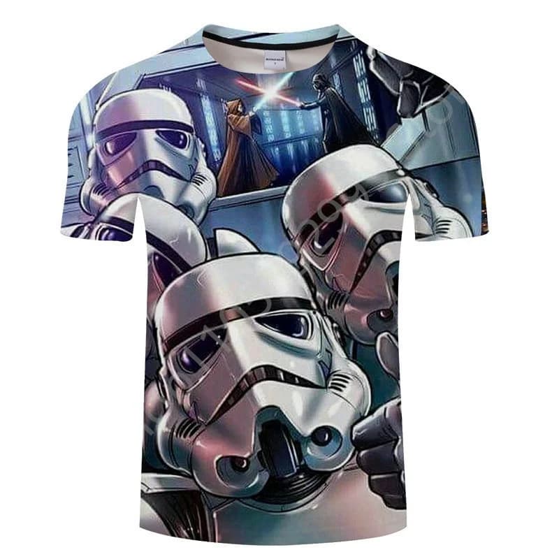 3D Quick Drying Short Sleeved Men T shirt Around The 50th Anniversary of Star Wars Adult Children's Parent Child T shirts