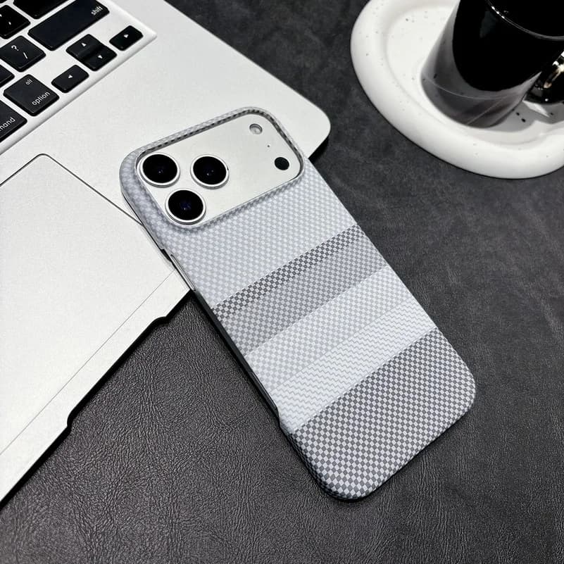 Custodia Business Sle in PC con texture fibra di carbonio per Magsafe per iPhone 17 Pro Max Air 16 15, cover magnetica per ricarica wireless a mezza custodia