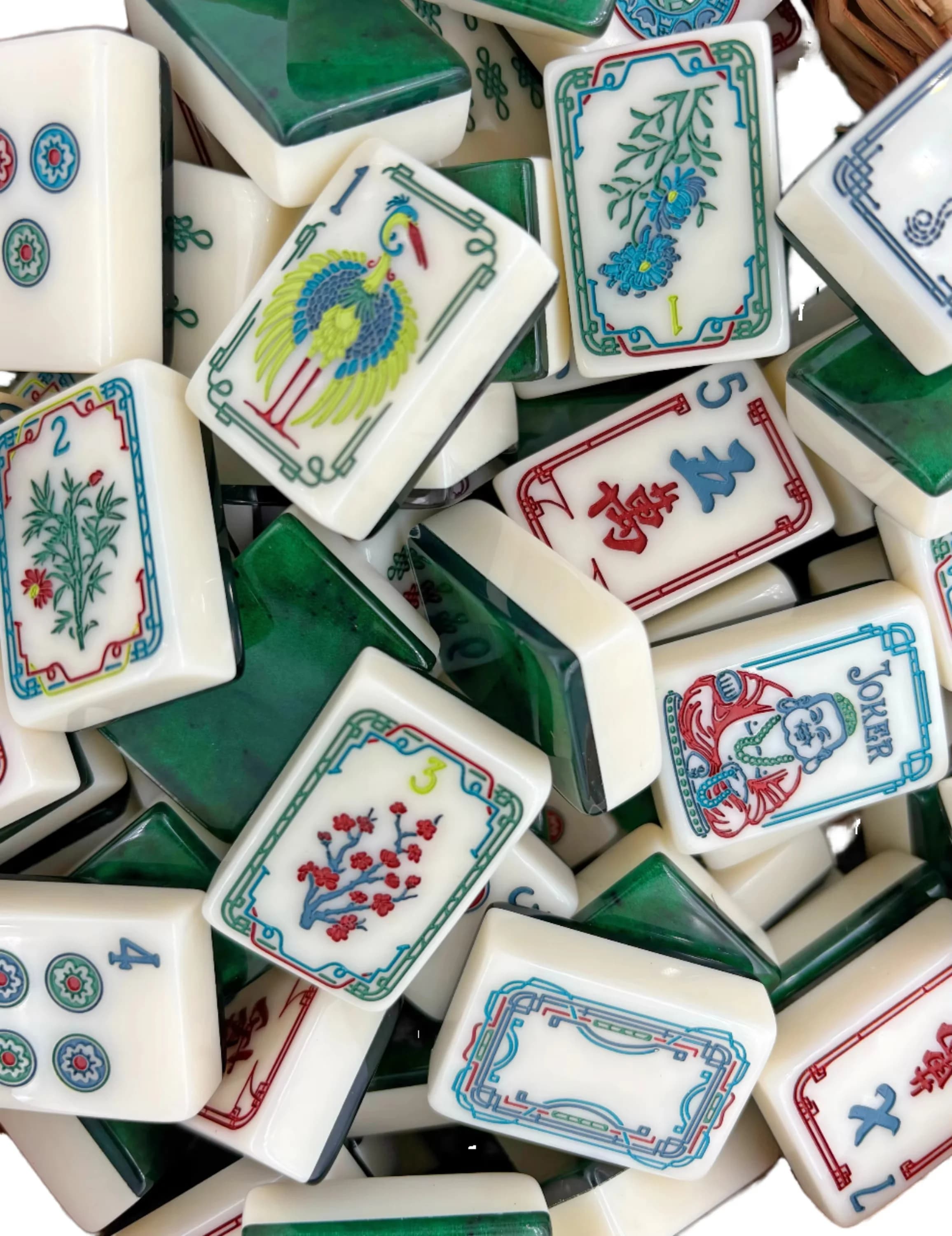 New Design Luxury Winslow Green 4Layer Acrylic American Mahjong Set Premium Shiny Eco-Friendly Durable Tiles Unique Collectible