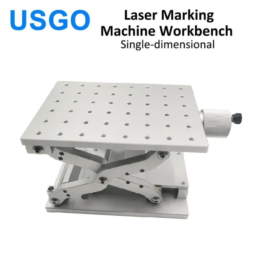 USGO Tavolo mobile a 1 asse 210 * 150mm Dimensioni di lavoro Tavolo asse Z Custodia per armadio portatile Parte fai da te per macchina per incisione laser