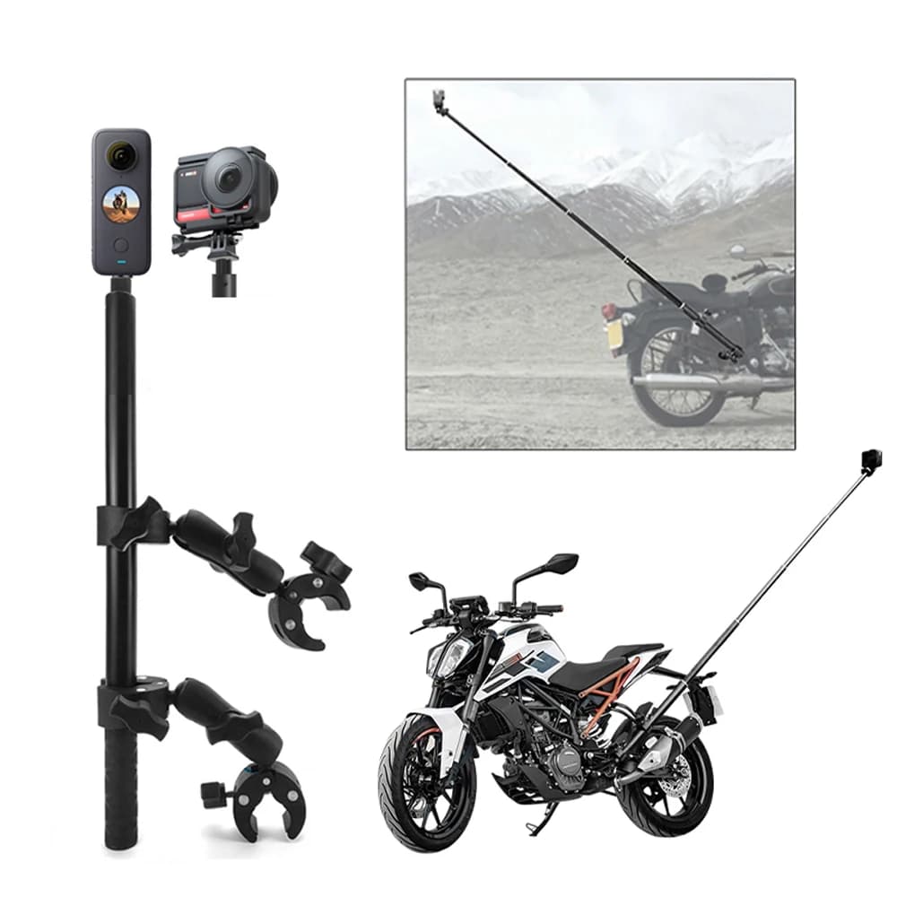 Bastone selfie panoramico per bici da moto per insta360 One X2 X3 Staffa di montaggio per manubrio monopiede per GoPro Max Hero 11 Accessori