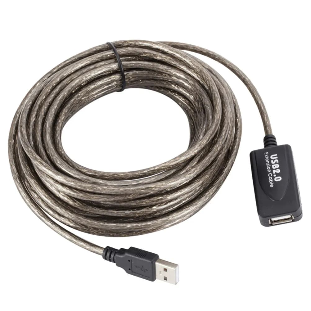 USB 2.0 Signal Amplifier Extension Cable 10M High-Speed Data Transfer Wireless Network Extender USB Extension Cord for Webcam