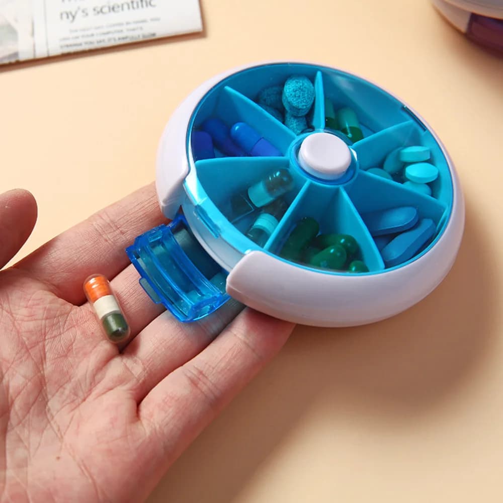 New Mini Small Travel Portable Vitamin Tablet Pill Box 7 Days 7 Days 7 Grills Pills Pills For Medicine Container Organizer Fish Oils